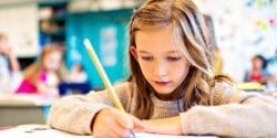 child at school