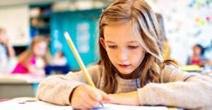 child at school