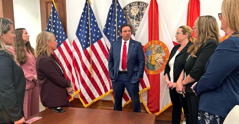Florida governor and moms