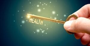 key with word "health" on it