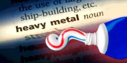 toothpaste and words "heavy metal"