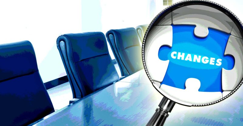 conference table and word "changes"