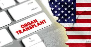 words "organ transplant" and u.s. flag