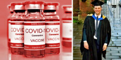 covid vaccine bottles and jack hurn photo