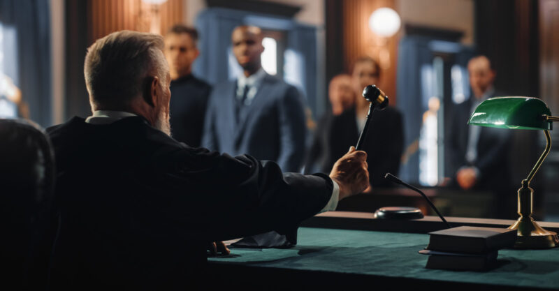 Photo of Judge making a ruling.