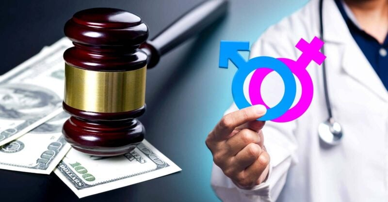 Gavel and gender signs