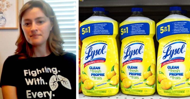kelly marsh and bottle of lysol