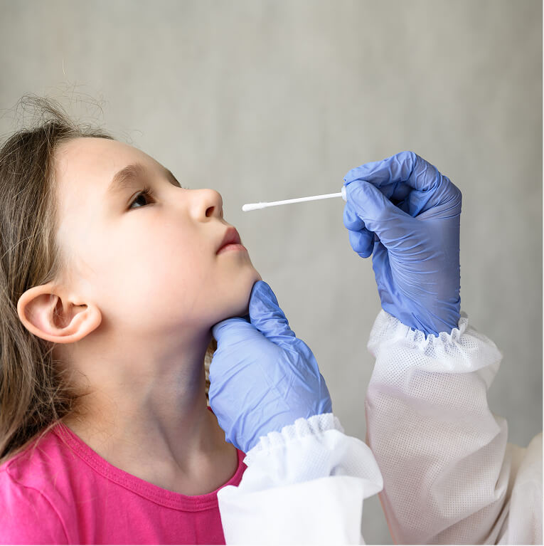kid getting a nose swap