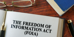 The Freedom of Information Act (FOIA) written on a page.