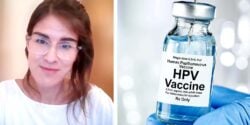 lucija tomljenovic and hpv vaccine bottle