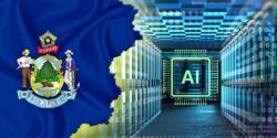 maine flag and AI data center