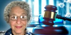 Meryl Nass and gavel