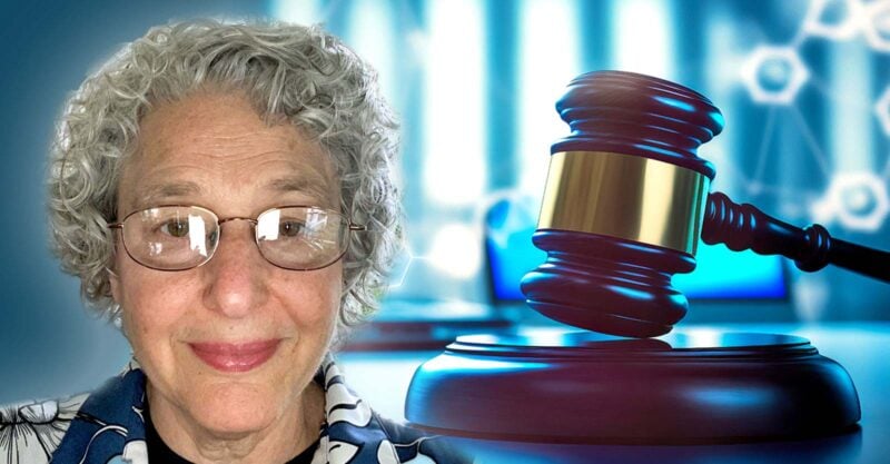 Meryl Nass and gavel