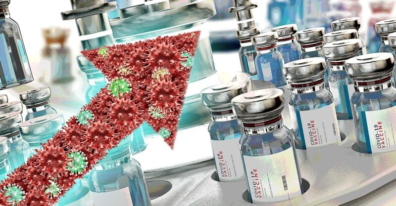 covid vaccines and increasing arrow