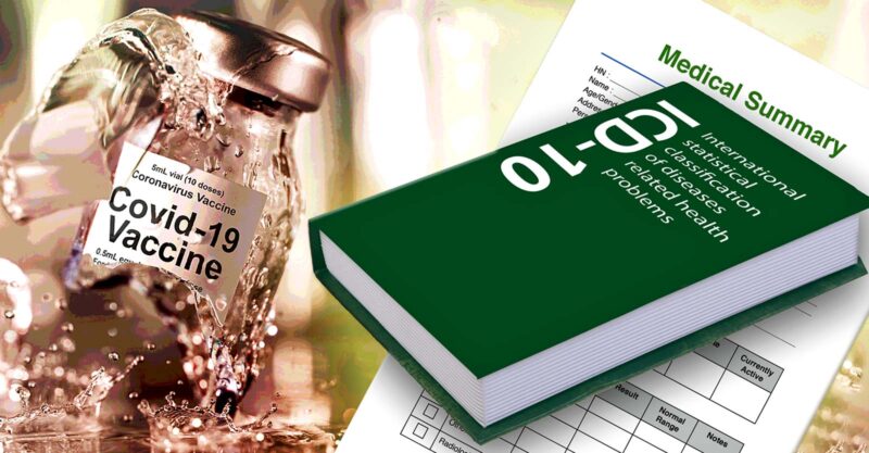 covid vaccine and ICD-10 book
