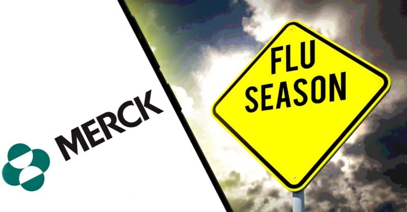 merck logo and words "flu season"