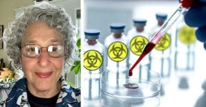 meryl nass and vaccine bottles
