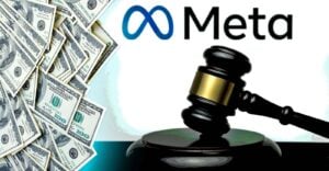 money and meta logo with gavel