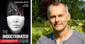 "The indoctrinated brain" book cover and Nehls