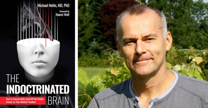"The indoctrinated brain" book cover and Nehls