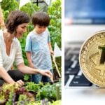 kids outside learning and bitcoin