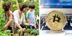 kids outside learning and bitcoin