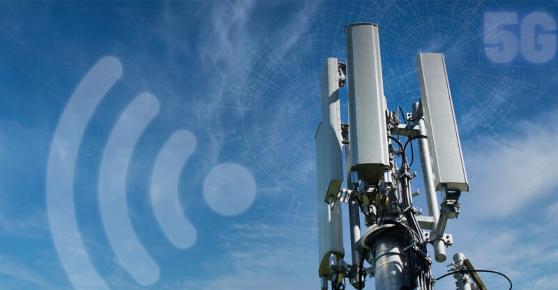 Graphic photo of 5G cell tower
