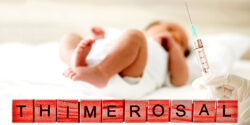 vaccine and baby and word "thimerosal"
