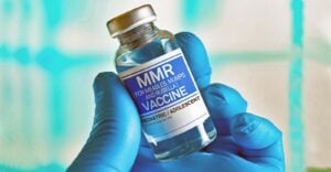MMR vaccine bottle