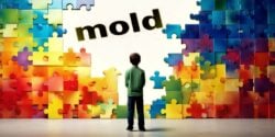 autism puzzles and word "mold"