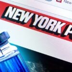 new york post website and vaccine bottle