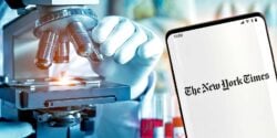 microscope and the new york times logo