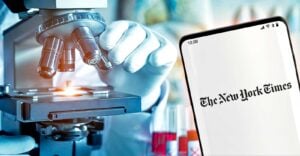 microscope and the new york times logo