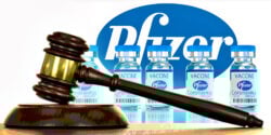 pfizer covid vaccines and gavel