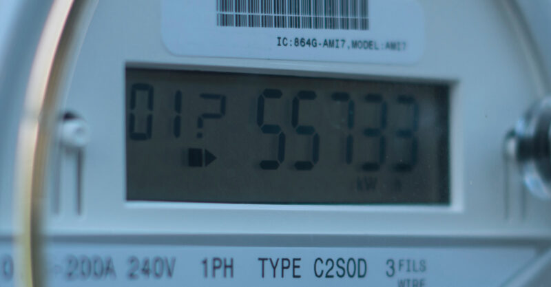 Photo of Home Smart Meter LCD with Question Mark.