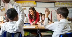 teacher and students