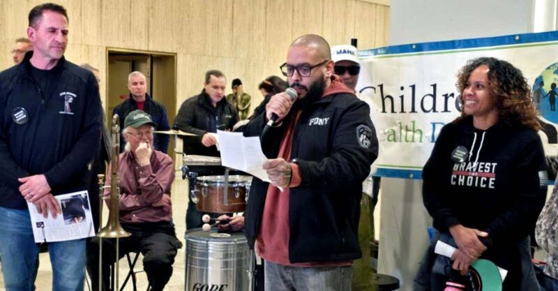o'brian pastrana talking at Albany event