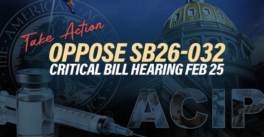 Take Action - Oppose SB26-032 Critical Bill Hearing Feb 26