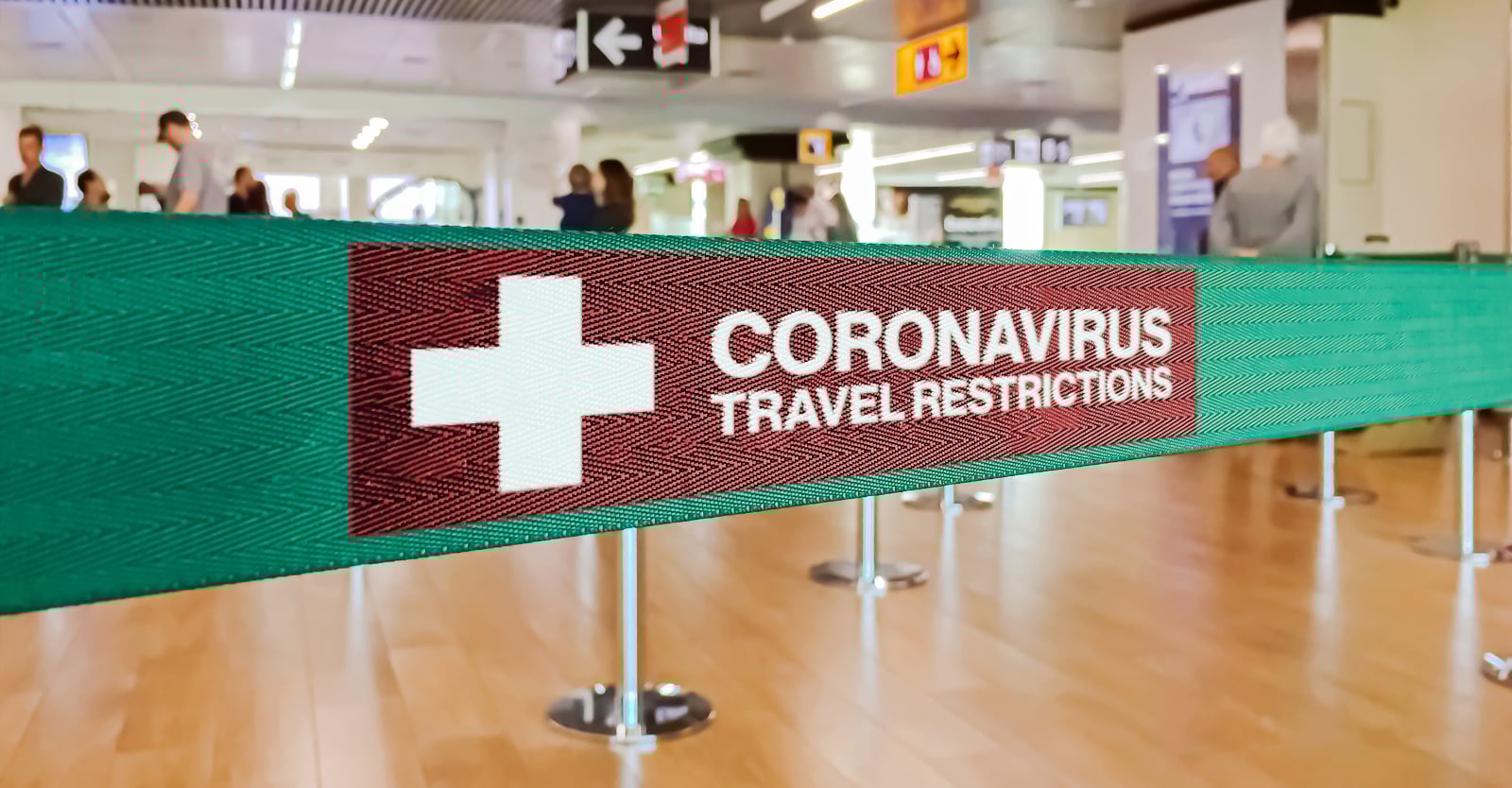 Warning of travel restriction in airport