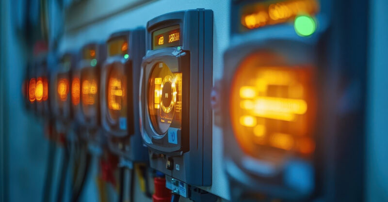 Image of smart meters in homes for energy monitoring, Renewable Energy, Connected and efficient