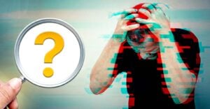 man outraged and question mark