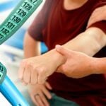 doctor examing patient arm and ozempic injection