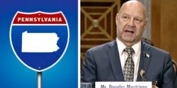 pennsylvania flag and doug mastriano