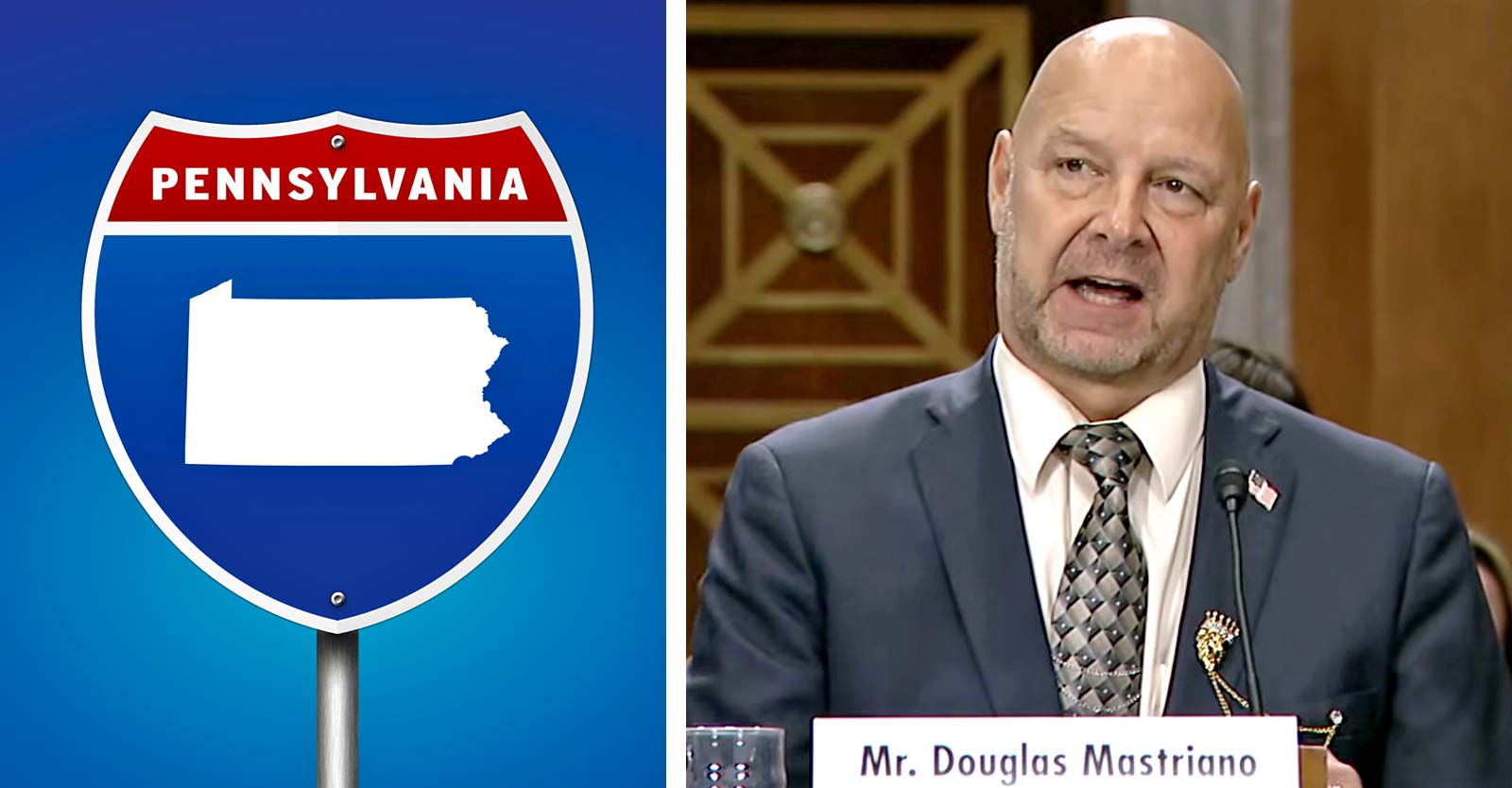 pennsylvania flag and doug mastriano