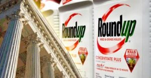 supreme court and bottle of roundup