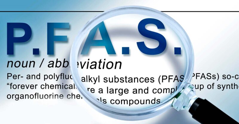 "PFAS" inside magnifying glass