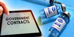 pfizer covid vaccine and words "government contracts"