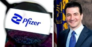 pfizer logo and scott gottlieb