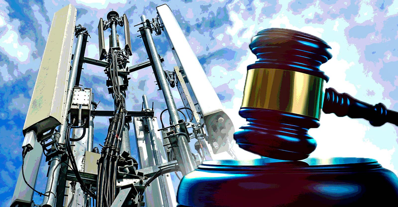 cell tower and gavel