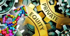 private equity and a puzzle arrow